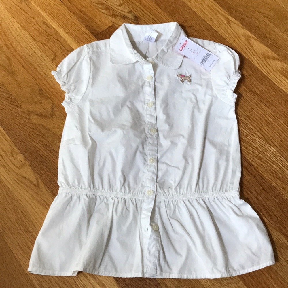 Gymboree “Smart Girls Rule” S/S Button Down size 9